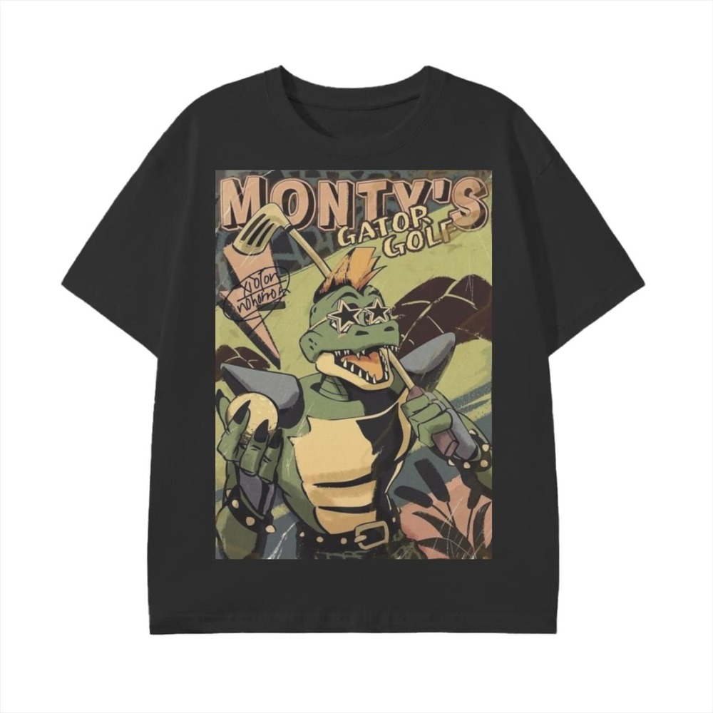 Monty Gator Golf FNAF Shirt  Five Nights At Freddy Retro Cartoon Tee